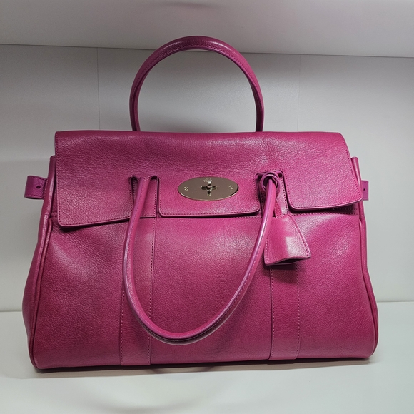 Mulberry Handbags - Mulberry Bayswater Hot Pink Leather Top-Handle Satchel